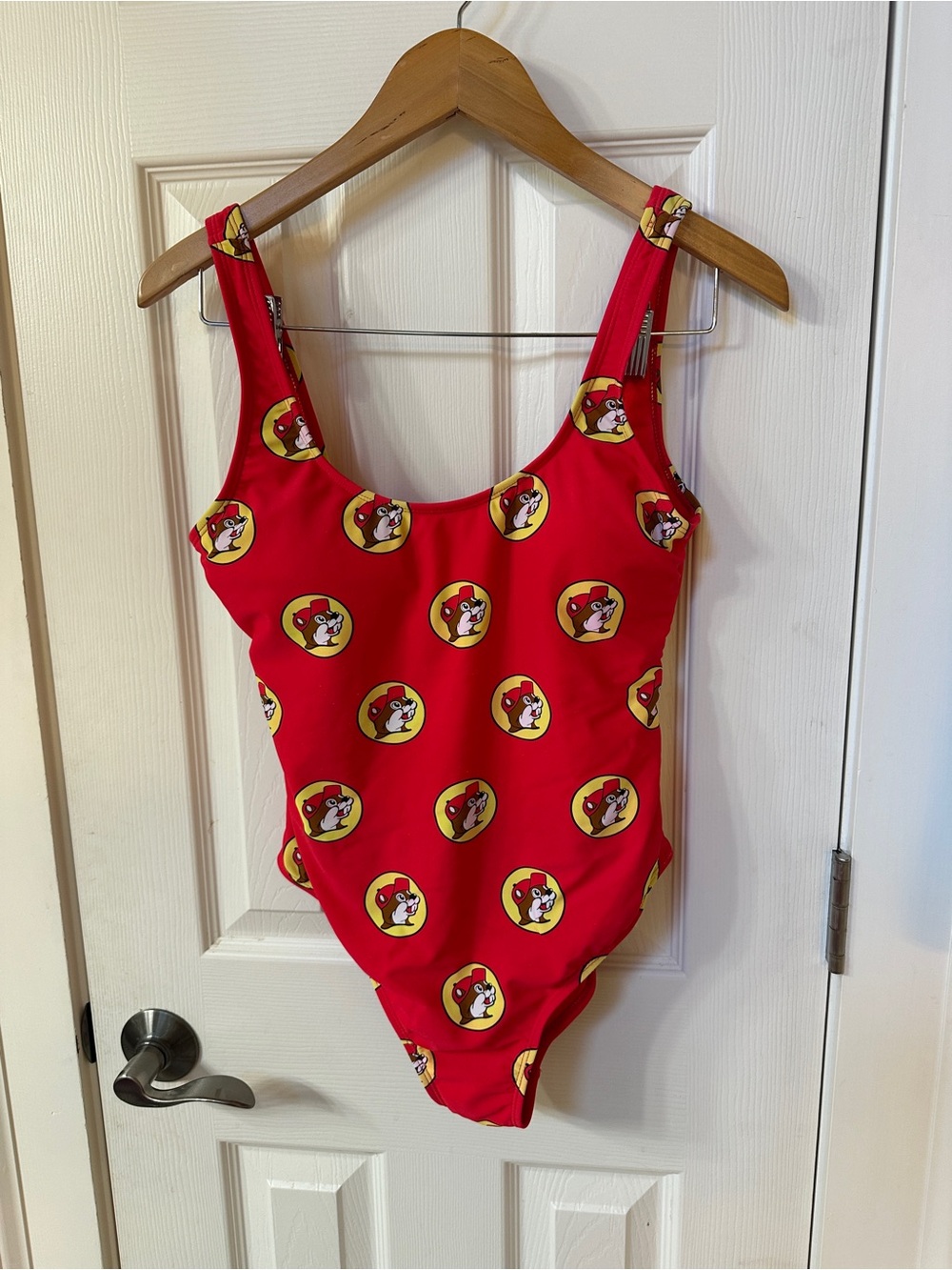 Buc-ee's One Piece Logo Bathing Suit XS Beaver Novelty Americana Texas Buc-ee’s